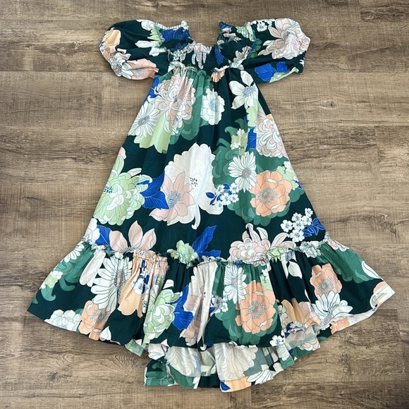 Cara Cara New York Zinnia Off Shoulder Floral Midi Dress size S - Picture 9 of 13